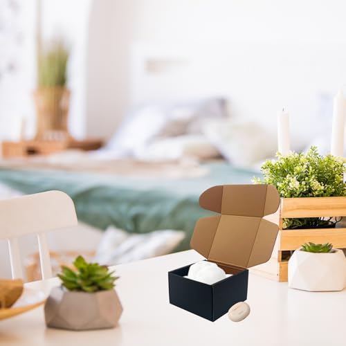 24 Pack 5x5x3 inches Black Shipping Boxes, Corrugated Cardboard Mailers - size: 5x5x3 Inches