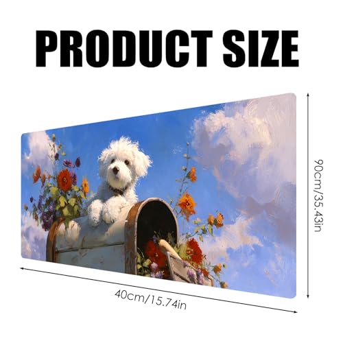 Nuxovilar Large Gaming Mouse Pad Desk Mat, 15.7x35.4 Inches Polyester - color: Mi06234
