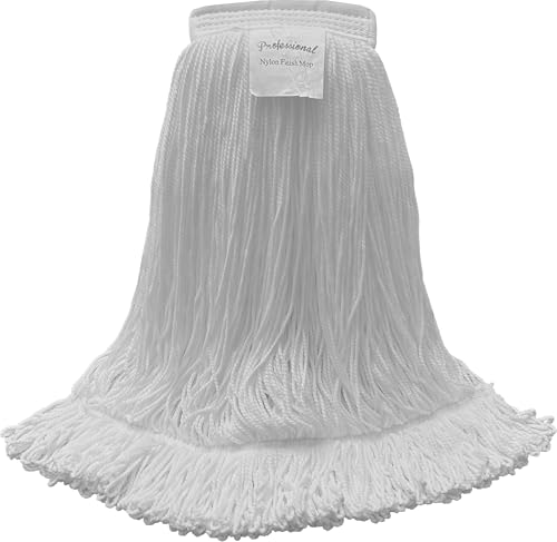 Professional Nylon Looped-End Wax Mop (3 Pack) - Large Size with Narrow Band - size: Large