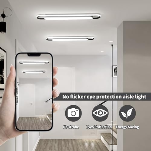4Ft Modern Hallway Ceiling Lights, 6500K Acrylic Linear Ceiling Lamp,65W Metal LED Ceiling Light Fixture,Kitchen Dining Living Room Laundry, Garage Cloakroom Lighting (48Inch) - color: White Light, size: 48 Inch (4 FT)