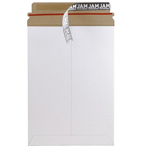 JAM PAPER Stay-Flat Photo Mailer Envelopes with Peel & Seal Closure - 6 x 8 - White - 6 Rigid Mailers/Pack - color: 6" X 8", size: 6 per Pack