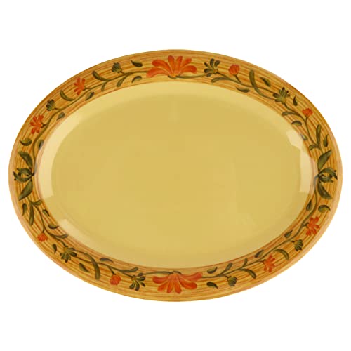 G.E.T. OP-120-VN Melamine Oval Serving Platter / Dinner Plate, 12" x 9", Venetian (Set of 12) - color: Venetian, size: 12" x 9"