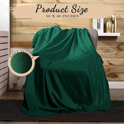 Kinlop Fleece Blanket Bulk 60 x 50 Inch Soft Lightweight Fleece Cozy Blanket Warm Throw Plush Pet Throw for Bed Couch Sofa Home Office Wedding Gifts Travel Camping(Turquoise Green,40 Packs) - color: Turquoise Green