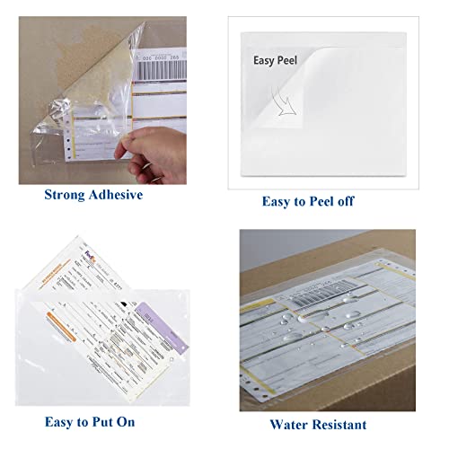 7.5'' X 5.5'' Packing Slip Envelope Pouches, 2000Pcs Shipping Label Sleeves, Top Loading Packing List Mailing Envelopes, Clear Shipping Sleeves for Labels - size: 7.5" X 5.5" - 2000 Pcs