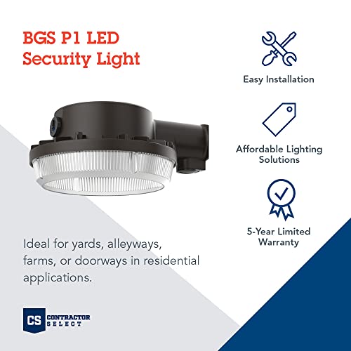 Lithonia Lighting BarnGuard LED Barn Light, Dusk to Dawn Outdoor Lighting, 4000K Cool White, Wall or Pole Mountable Yard Light Fixture, 120V, Aluminum, Dark Bronze - size: 4000 Lumens, style: 4000K Cool White Light