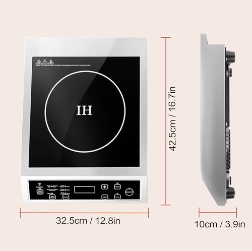 Portable Induction Cooktop, 3500W Countertop Burner, 8 heat settings Heat Settings & Stainless Steel Housing, 24H Appointment Scheduling