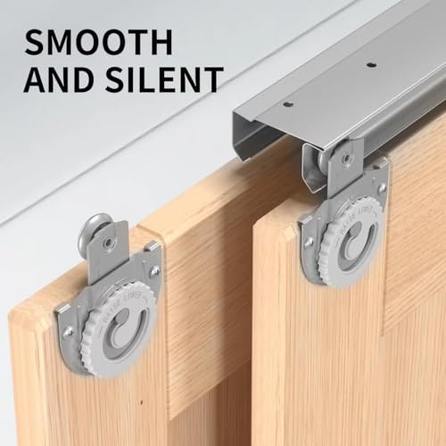4 PCS Closet Door Roller Kit, Sliding Wardrobe Closet Door Hardware Top-Roller Kit with Adjustable Screws,Slide Smoothly and Quietly - size: 4