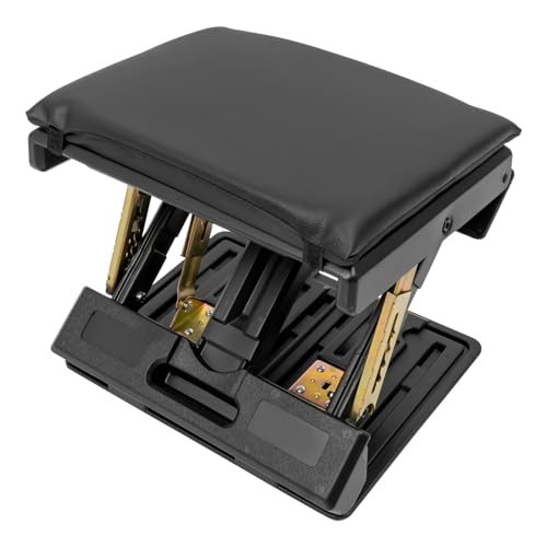 Ergonomic Foldable Footrest Adjustable Foot Rest for Under Desk at Work 4-Level Height Angle Adjustable Portable Footrest for Office Home Computer, All Seasons Use Pad Desk Foot Stool Black