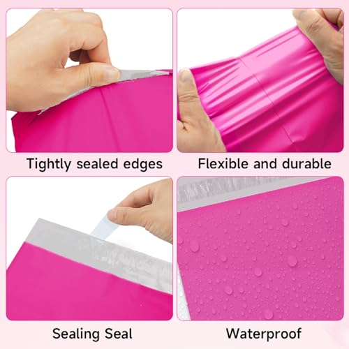 Pink Poly Mailers 12x15.5 Inch, 200 Pack - color: Pink, size: 12x15.5 200pcs