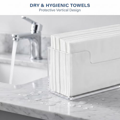 Acrylic Guest Towel Holder, Clear Bathroom Countertop Caddy - color: A - Acrylic Guest Towel Holder, size: Guest Towel Holder