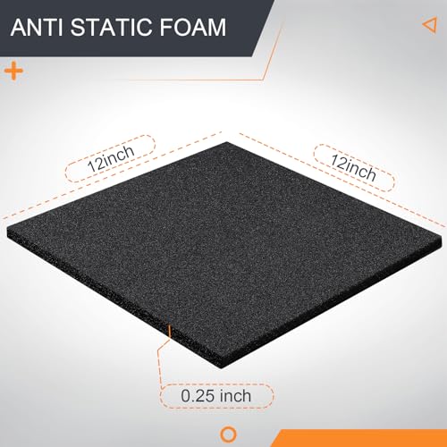 Pangda 2 Pcs Black Foam Pad 12 x 12 x 0.25 Inches