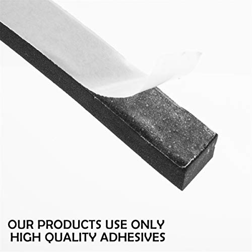 Closed Cell Foam Weather Strip, 1/2 Inch x 1/2 Inch, Window Insulation Rubber Seal, 13 Feet (2 Rolls x 6.5ft) - size: 1/2in * 1/2in * 13FT