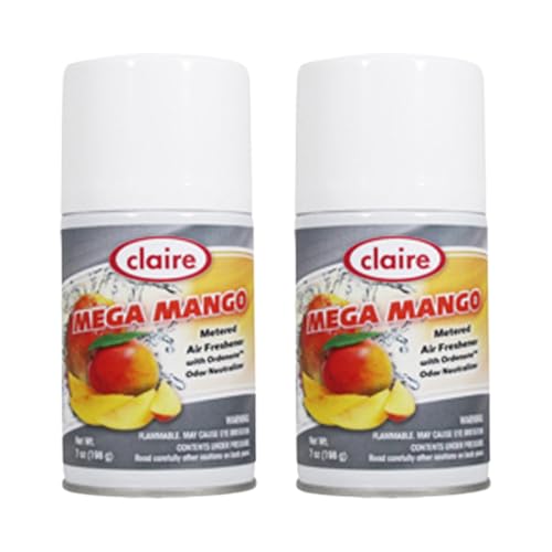 Claire CL116 Mega Mango Metered Air Freshener; 7 Oz. Net Wt., (2 Pack)