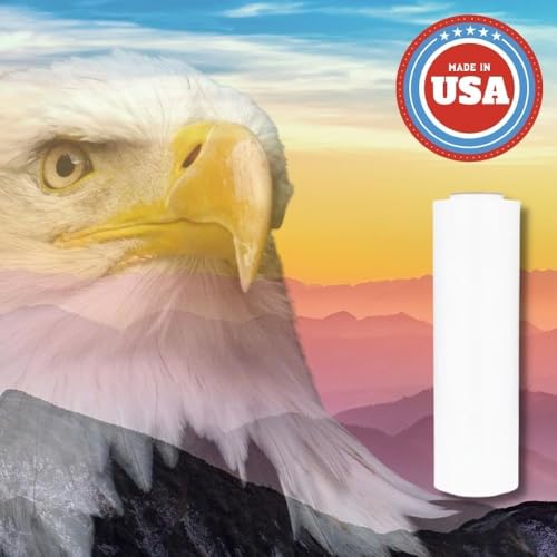 PSBM Dark White Stretch Wrap, 4 Rolls 18 Inch x 1000 Feet 100 Gauge, Heavy Duty Plastic Wrap Industrial Strength Shrink Film for Moving, Packing & Shipping - color: White, size: 4 Rolls