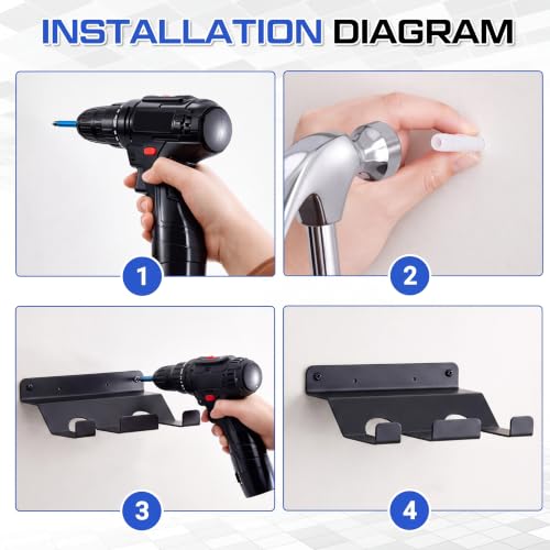 Pelopy Aluminum Wall Mount Tape Gun Holder Dispenser, Black, 2 Roll Holder - color: Black, size: 2 Roll Holder