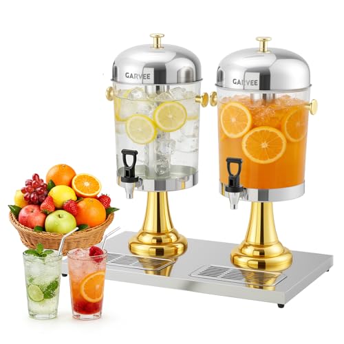 Garvee 4.4 Gallon Commercial Drink Dispenser with Ice Core, Gold - color: Gold, size: 4.4 Gallon