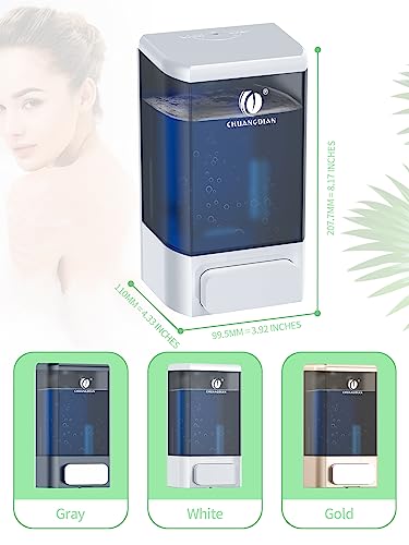 Manual Liquid Soap Dispenser, Wall Mount, 34oz, White