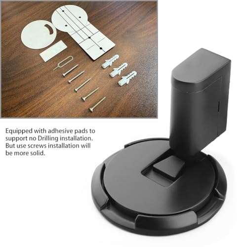 Windproof Door Stopper, Heavy Duty Doorstops, Height Adjustable Mechanical Door Catch Holder Keep Door Open, No Drilling with Screws and Adhesive, 1Pack, Black - color: Black
