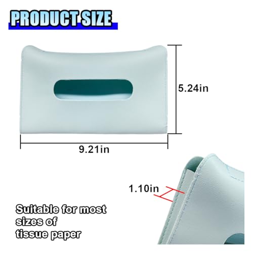 Car Visor Tissue Holder - Leather Tissue Box Holders Car Mask Dispenser - Hanging Car Napkin Holder Auto Tissues Dispenser - Rectangular Mask Holders Sun Visor Accessory for Vehicles (Blue) - color: Blue