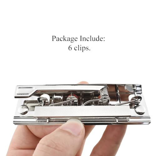 HAHIYO Silver Meta Clips - 3.94 Inches Sturdy Rivet Clipboard Clips (6 Pack), High-Grip Lever, Mountable, office/School/Home - style: LeverType-Silver-3.94in-6p
