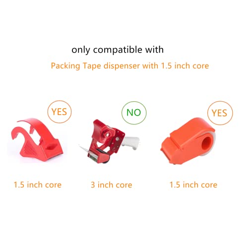 6 Rolls Clear Packing Tape - Quiet Packaging Tape 1.5 INCH Core Shipping Tape Refill Rolls Moving Tape for Packing Boxes, 2" x 25 Yards - size: 6 Rolls
