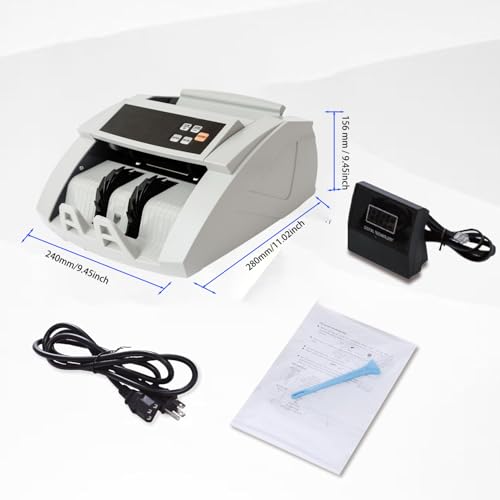 H-A16 Money Counter Machine - UV/MG/IR Detection, Value Count, 1100 Pcs/Min - color: A16-grey