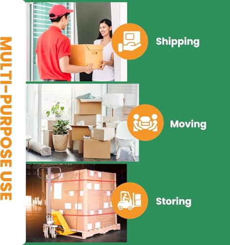 NEXUSWAY 240 PSC 60 Boxes 18'' Shrink Wrap for Moving - Stretch Film Pallet Wrap Roll Heavy Duty 1000 feet 80 Gauge Industrial Strength up to 800% Stretch 20 Microns for Shipping Moving Furniture - style: Pack of 240