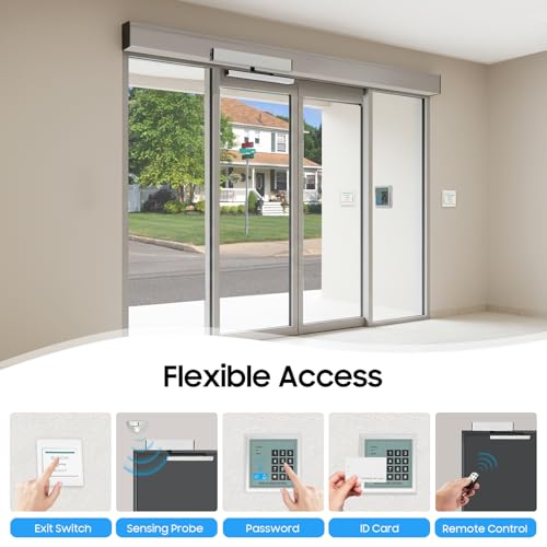 Handicap Door Opener for Disabled People, Automatic Swing Door Opener Kit, 100-240V Door Opener and Closer, 65W Low Energy Swing Gate Operator with Remote Control and Push Buttons