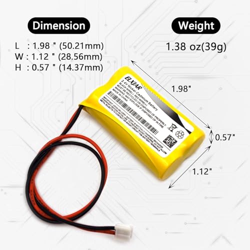 (5-Pack) 2.4V 800mAh Ni-Cd BP2-A Battery for Dual-Lite Exit Lights