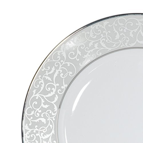 Mikasa Parchment 40-Piece Dinnerware Set, Service for 8, Durable Porcelain Plates, Bowls, and Mugs with Contemporary Design, Dishwasher Safe - color: Parchment