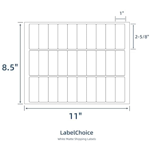 500 Sheets 15000 Pcs 30 Up Labels 1" x2-5/8 Shipping Address Labels for Laser & Inkjet Printers, Mailing Labels 30 per Sheet Return Address Stickers, 30 per Page on US Letter - size: 1x2-5/8---500P
