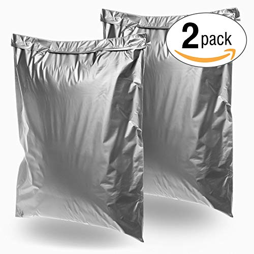 22x28 Jumbo Self-Seal Poly Mailer Bags 2.5 Mil (2 Pack Silver) - size: 2 Pack Silver