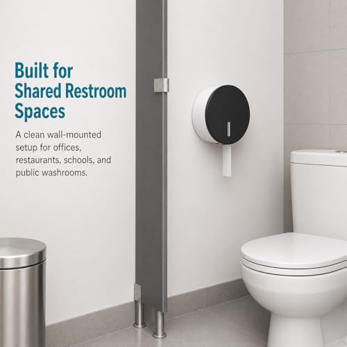 Jumbo Roll Toilet Paper Dispenser: modunful 9 Inch Wall Mount Commercial Tissue Holder with Removable Core, Viewing Window, Key Access with Simple Roll, Black - color: Black, size: 1 Roll