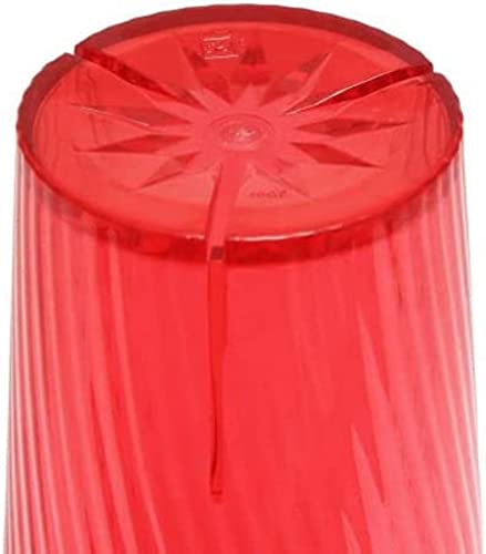 TrueCraftware- 8 oz. Belize Tumbler/Drinking Cups Red Polycarbonate Set of 12-Premium Iced Tea Glasses Stackable Reusable Drinking Glasses Dishwasher Safe Break-Resistant for Home Restaurants - color: Red, size: 8 oz