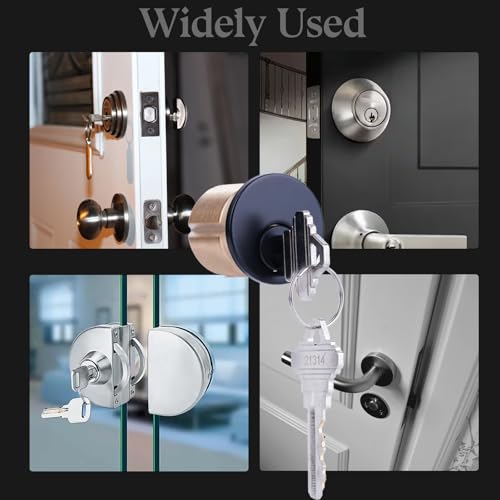 2 Pack Brass Mortise Door Cylinder Lock, 1 Inch Length Keyed Standard SC1 Keyway, Door Replacement Lock Cylinder with 2 keyed Alike Keys Suitable for Home and Commercial Use (Black). - size: 1 Inch