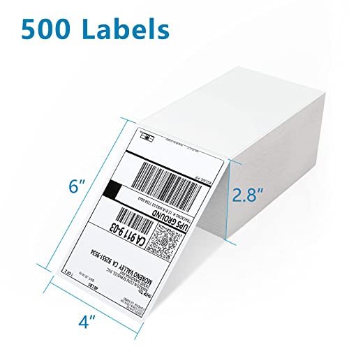 JADENS Thermal Labels, 500pcs 4×6 Shipping Labels - color: Whitel