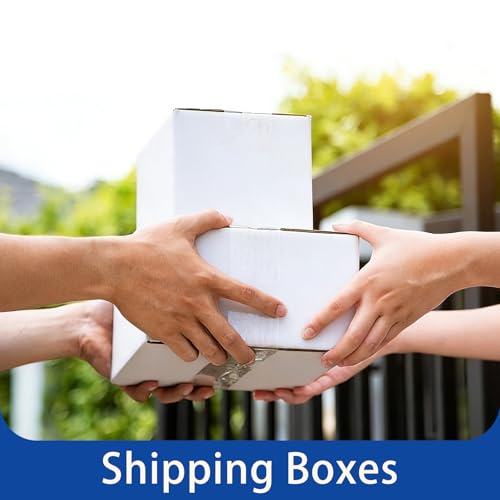 Mefleet 8x8x8" Shipping Boxes 25 Pack Corrugated Cardboard Square Box White - size: 8x8x8 inches (25 Pack)