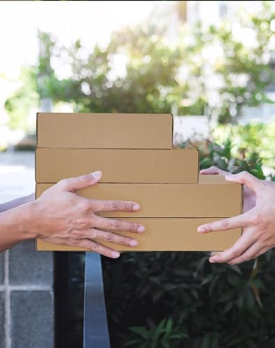 50 Pack Small Shipping Boxes, 7x5x2 Inch Brown Cardboard Boxes for Small Business - color: Brown, size: 7x5x2 inch
