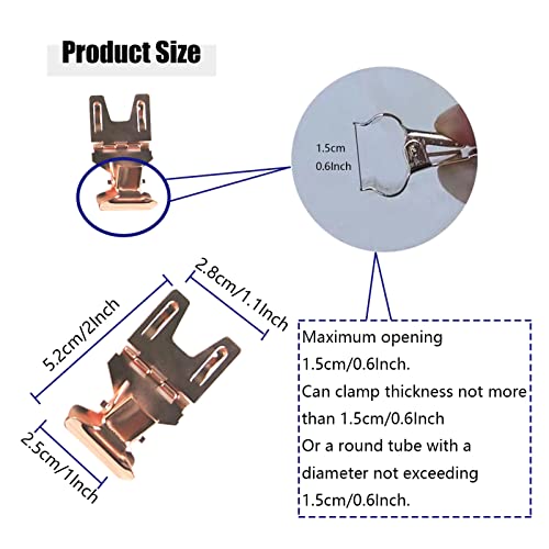 Metal POP Clip Sign Stand Holder, Advertising Display Rose Gold, 20Pack - color: Rose Gold, size: 20Pack