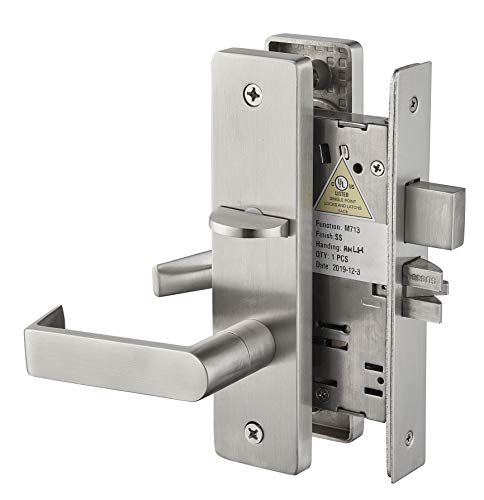 Heavy Duty Mortise Lock Escutcheon Plate Door Handle Lever Set for Dormitory Door F13 - color: Escutcheon Plate / Dormitory
