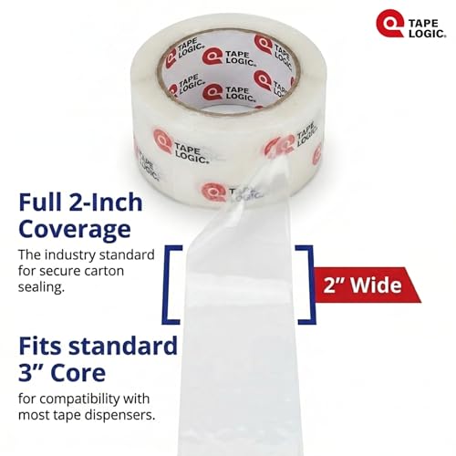 Tape Logic Packing Tape (36-Rolls), 2" x 110 yd - Heavy Duty Packaging Tape Refill for Shipping, Moving, Order Fulfillment, Acrylic 2.6 Mil - size: 36-Rolls (110 Yds)