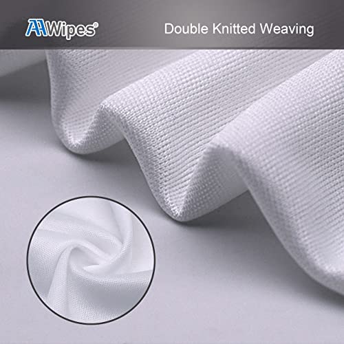AAWipes Cleanroom Polyester Wipers 4"x4" (Bag of 400 Pcs) Double Knit 100% Polyester Wipes Lint Free Cloths with Ultra-fine Filaments, Laser Sealed Edge, Class 100 Cloths, Ultra-Soft Wipes