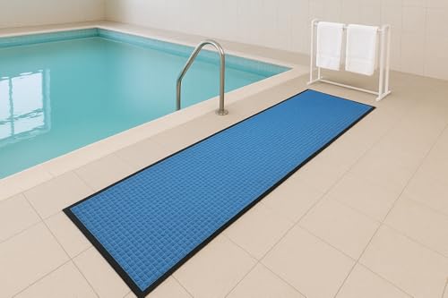 Guardian WaterGuard Indoor/Outdoor Wiper Scraper Floor Mat, Rubber/Nylon, 3'x10', Blue - color: Blue, size: 3' x 10' (Rectangular)