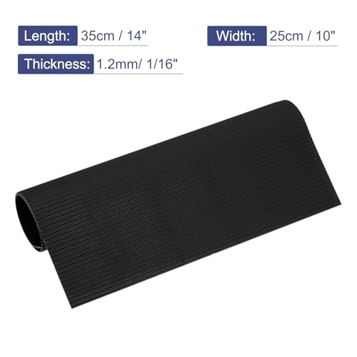 MECCANIXITY Corrugated Paper Sheets 5pcs 14x10x1/16inch Black - color: Black, size: 14inch x 10inch x 1/16inch