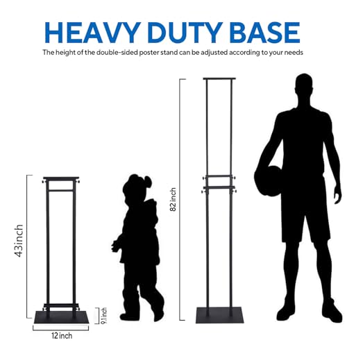 USCNC 2 Pack Floor Poster Board Stand, Double-Sided for Board & Foam Sign - size: 2 Pack Poster Stand