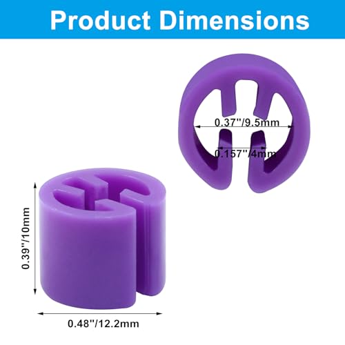 Clothes Hanger Marker Blank Clothing Tag Buckle, Purple, 100Pcs - color: Purple