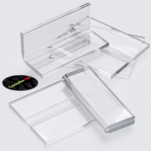 5 x 50mm, 2", low profile flex hinges, flexible living hinges, Transparent, Continuous Acrylic Piano Hinges,