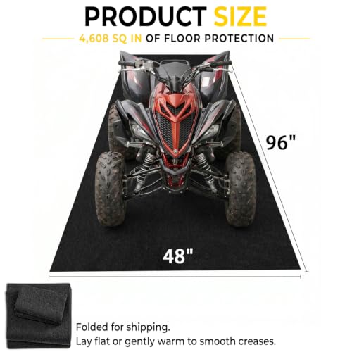 Heavy Duty Oil Spill Mat, Oil Mat, Garage Floor Mats for Under Car, 48"x96" - size: 4' x 8' (Rectangular)