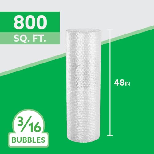 UPSable Bubble Roll, Small Bubble 3/16", 48 in x 200 FT - size: Medium Bubble – 24" x 200 Ft
