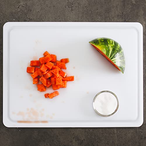 Dexas NSF Polysafe Pastry/Cutting Board with Well, 15 by 20 inches, White - size: 15"L x 20"W, style: Flat